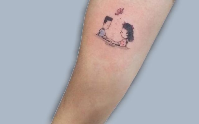 Tatuagem Fine Line pequena realizada na NT Tattoo